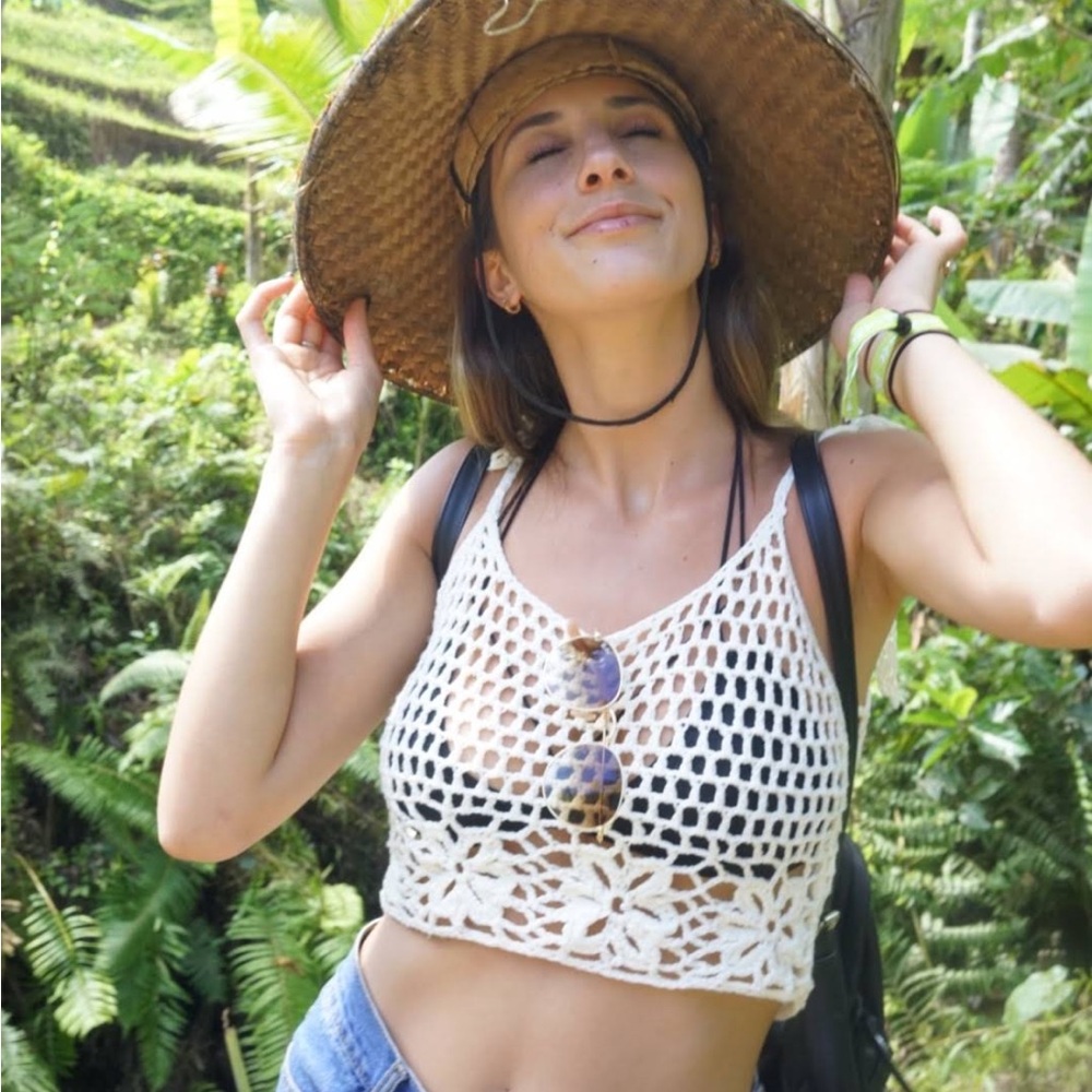 Cropped crochet top